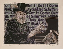 Load image into Gallery viewer, Doctor John musician with lyrics in background