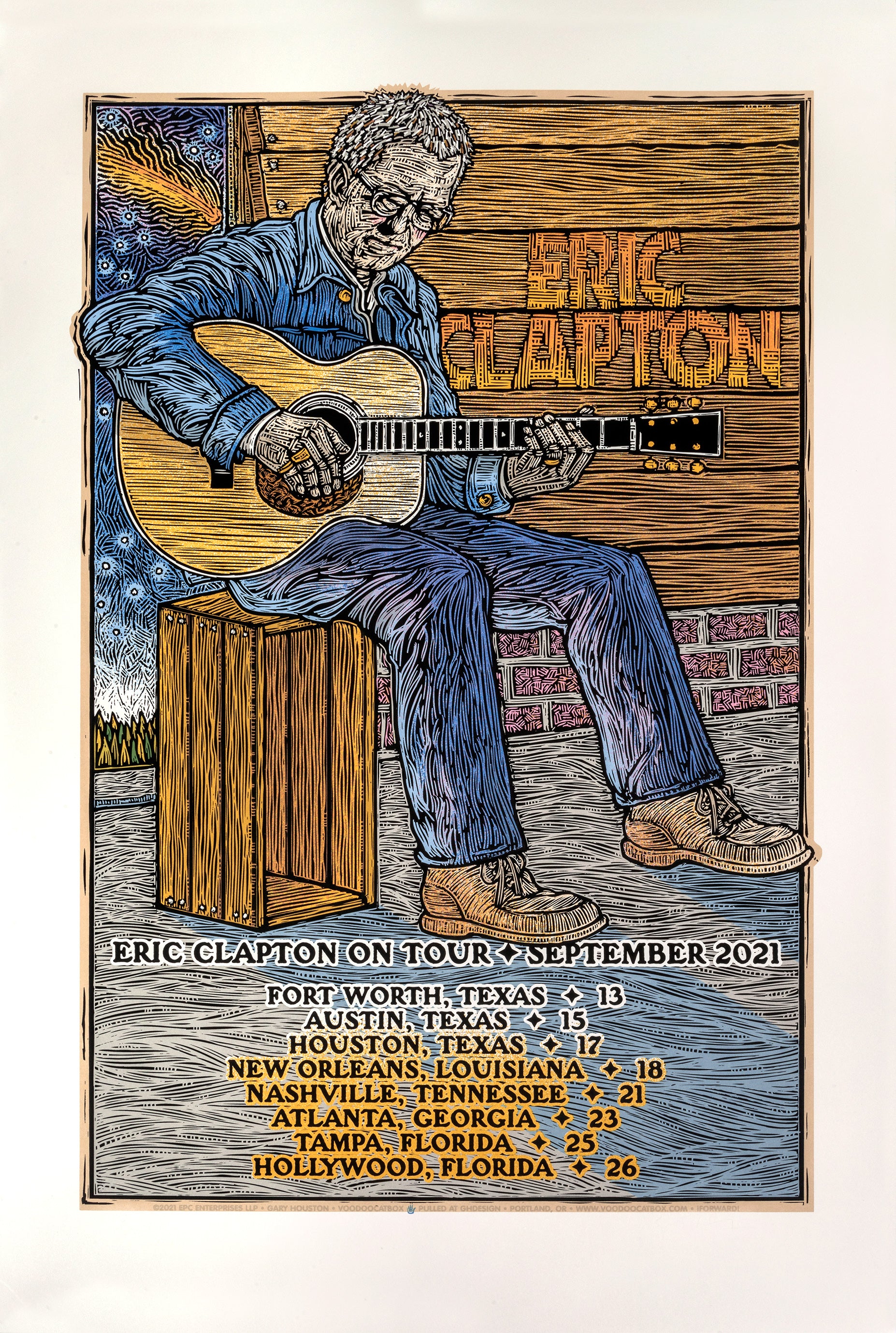 ミュージシャン ERIC CLAPTON CONCERT POSTER Amazon.com: ERIC